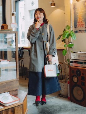 「アイテム（ステンカラーコート）」を使った、おはなさん（レディース・168cm・20代）の秋コーディネート