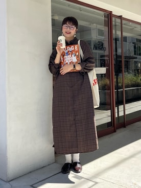「アイテム（シャツワンピース）」を使った、おはなさん（レディース・168cm・20代）の夏コーディネート