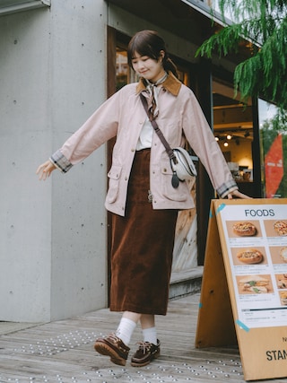 「Timberland（ティンバーランド）の【定番】レディース ヘリテイジ ノリーン スリーアイ(3eye) ハンドソーン（モカシン/デッキシューズ）」を使った、おはなさん（レディース・168cm）の秋コーディネート
