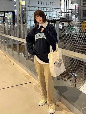 「LENO（リノ）のアイテム」を使った、おはなさん（レディース・168cm）の春コーディネート