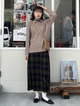 「アイテム（バンダナ/スカーフ）」を使った、おはなさん（レディース・168cm）の夏コーディネート