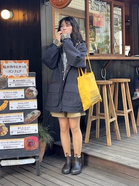 「Barbour（バブアー）のアイテム（ジャケット/アウター）」を使った、おはなさん（レディース・168cm）の春コーディネート