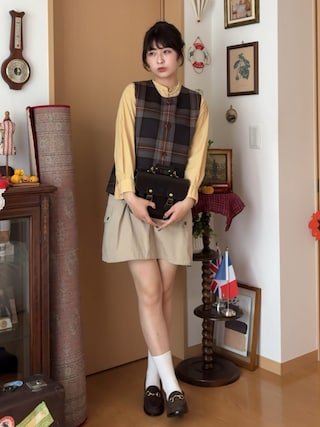 「GLENROYAL(グレンロイヤル)の【GLENROYAL/グレンロイヤル】SATCHEL BAG 9INCH/サッチェルバッグ9インチ(ショルダーバッグ)」を使った、おはなさん(レディース・168cm)の秋コーディネート