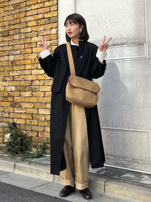 ガンパッチロングコート” オンオフどちらのスタイリングにも