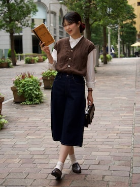 「HARUTA（ハルタ）のアイテム」を使った、おはなさん（レディース・168cm）の春コーディネート