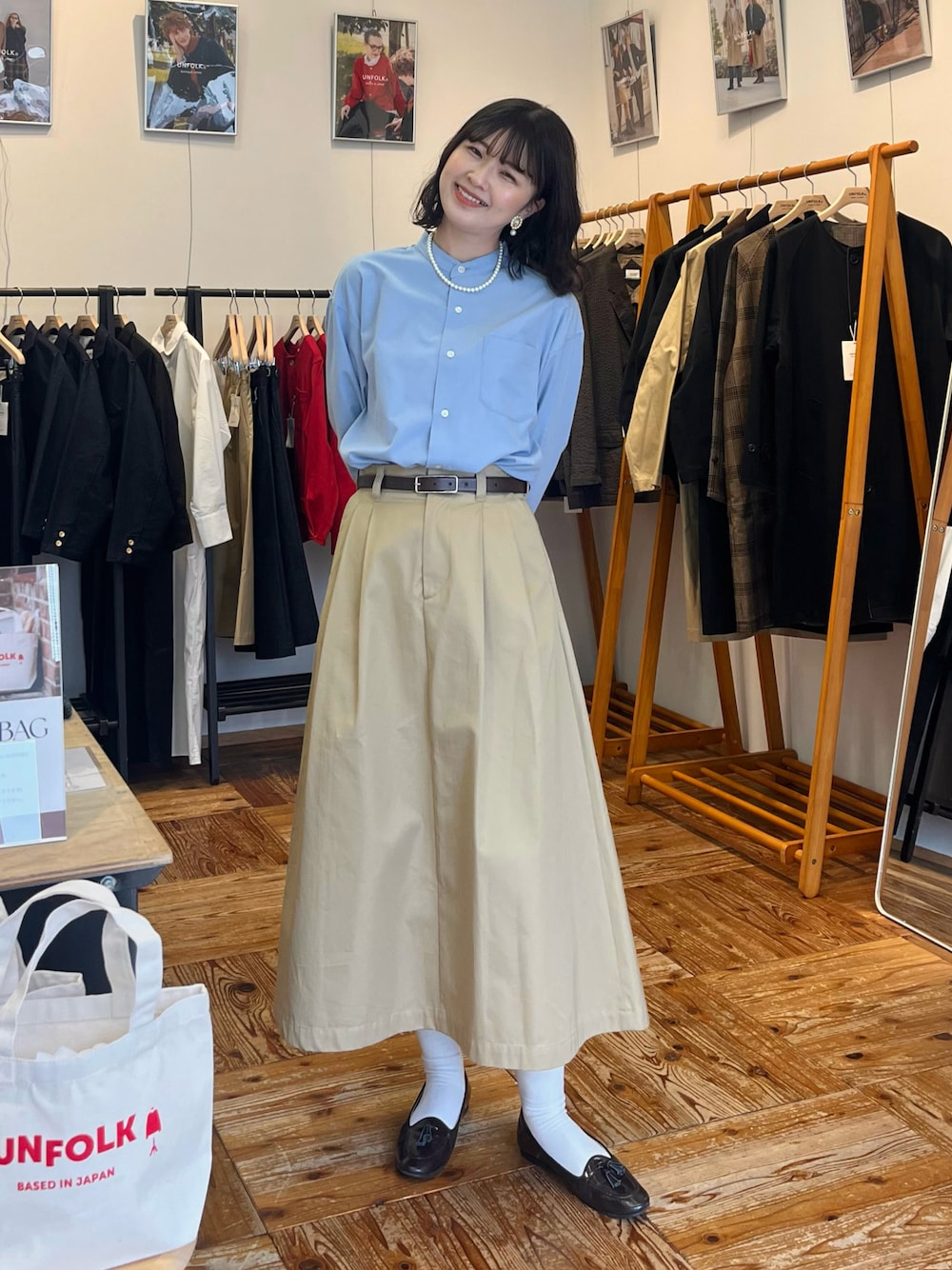 UNFOLK チノスカート おはな｜UNFOLKのスカートを使ったコーディネート - WEAR