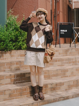 「Barbour（バブアー）のアイテム」を使った、おはなさん（レディース・168cm）の秋コーディネート