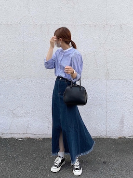 「OpenCLOSE（オープンクローズ）のアイテム（バッグ）」を使った、おはなさん（レディース・168cm）の夏コーディネート