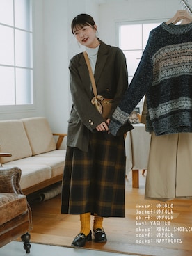 おはなさん（骨格ストレート・レディース・168cm）の冬コーディネート