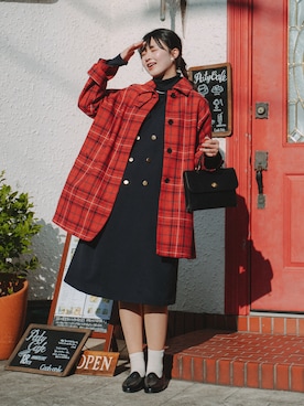 「アイテム（イヤリング）」を使った、おはなさん（レディース・168cm）の春コーディネート