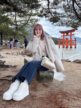 「rienda（リエンダ）のアイテム」を使った、akaneさん（レディース・157cm）の冬コーディネート