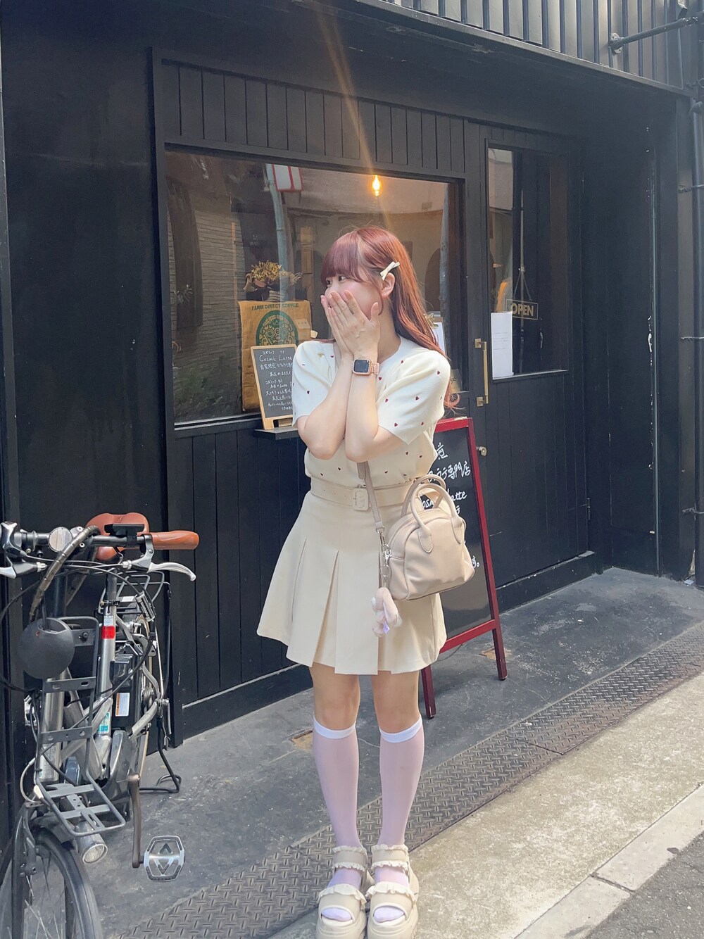 【数回使用のみ！】5'10\" Heather（ヘザー）の「ベルト付きプリーツミニスカート 183809