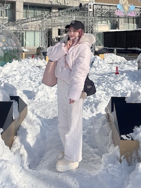 「YOSUKE（ヨースケ）のアイテム」を使った、akaneさん（レディース・155cm）の冬コーディネート