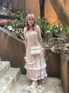 「GRL（グレイル）のアイテム（ワンピース/ドレス）」を使った、akaneさん（レディース・157cm）の夏コーディネート