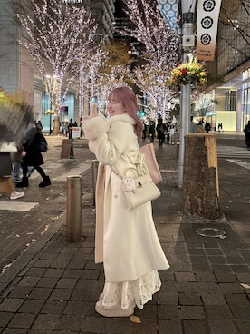 「アイテム（その他アウター）」を使った、akaneさん（レディース・157cm・20代）の冬コーディネート