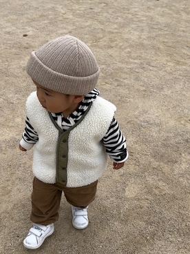 「インスタフォローしてね！」｜utasakuさん（キッズ・80cm）の秋コーディネート