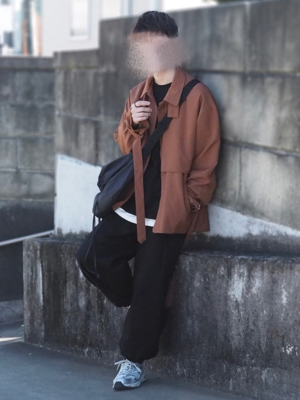 ファッションインフルエンサー くま - 2 way High neck strap blouson 