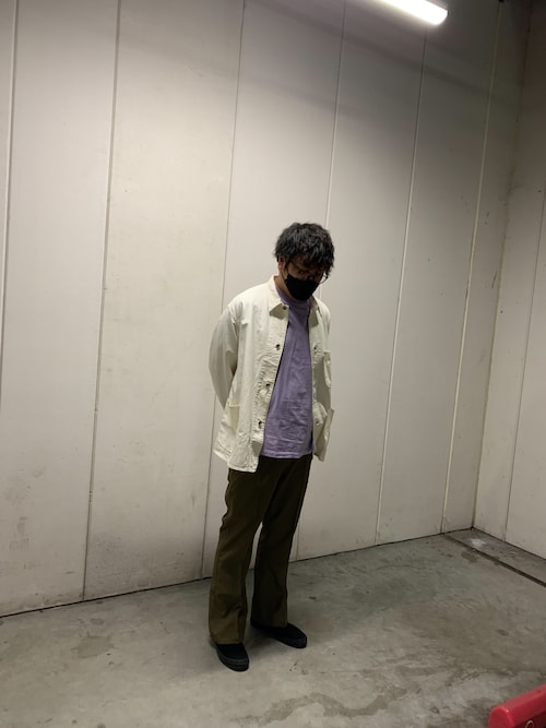 【オアスロウ】ノーカラー　カバーオール　オフホワイト orslow / オアスロウ】1940s Type Denim Coverall “Ecru”春への