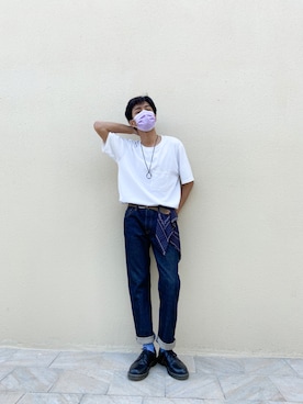 「JW Anderson（ジェイダブリューアンダーソン）のアイテム（Tシャツ/カットソー）」を使った、さいさん（メンズ・178cm）の秋コーディネート