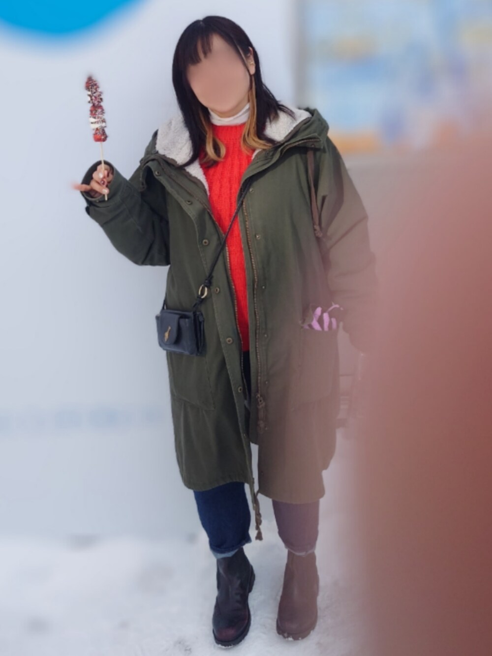 「ear PAPILLONNERのアイテム（バッグ、ブラック系）」を使った、ywift1225さん（骨格ストレート・レディース・162cm）の冬コーディネートの1枚目の写真