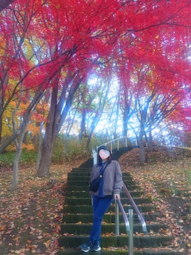 「アイテム（MA-1）」を使った、ywift1225さん（レディース・162cm）の秋コーディネート