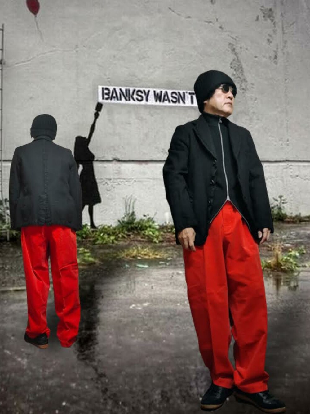 「COMME des GARCONS HOMMEの縮絨ジャケット（テーラードジャケット、ブラック系）」を使った、msg1961さん（メンズ・170cm）の冬コーディネートの1枚目の写真