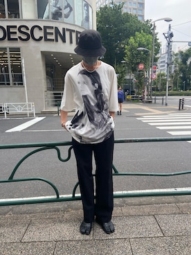 「TAKAHIROMIYASHITATheSoloIst.（タカヒロミヤシタザソロイスト）のアイテム（トップス）」を使った、ゆうきさん（メンズ・174cm）の夏コーディネート