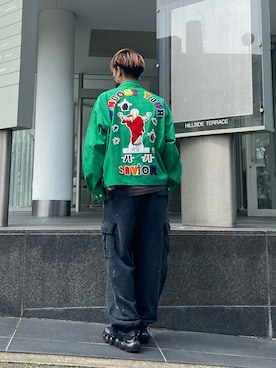 「ROYAL FLASH（ロイヤルフラッシュ）のアイテム（スニーカー）」を使った、ゆうきさん（メンズ・174cm）の春コーディネート