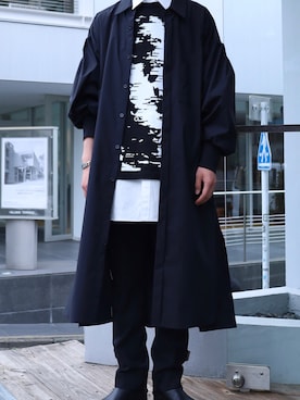 「TAKAHIROMIYASHITATheSoloIst.（タカヒロミヤシタザソロイスト）のアイテム（トップス）」を使った、ゆうきさん（メンズ・174cm）の春コーディネート