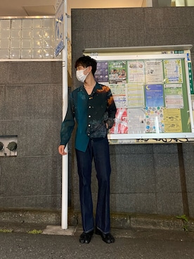 「フレアデニム」｜ゆうきさん（メンズ・174cm）の夏コーディネート