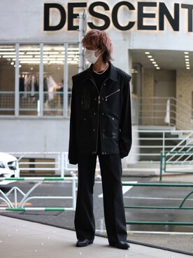 「LAD MUSICIAN（ラッドミュージシャン）のアイテム（スラックス）」を使った、ゆうきさん（メンズ・174cm）の夏コーディネート