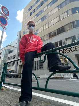 「ROYAL FLASH（ロイヤルフラッシュ）のアイテム（スウェット）」を使った、ゆうきさん（メンズ・174cm）の秋コーディネート