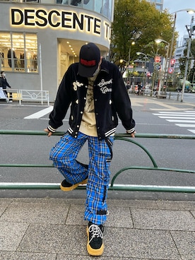 「ROYAL FLASH（ロイヤルフラッシュ）のアイテム（ブルゾン）」を使った、ゆうきさん（メンズ・174cm）の秋コーディネート