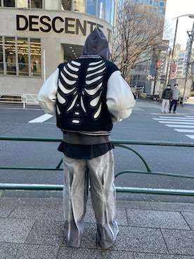「アイテム（スタジャン）」を使った、ゆうきさん（メンズ・174cm・20代）の冬コーディネート