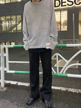 「LAD MUSICIAN（ラッドミュージシャン）のアイテム（スラックス）」を使った、ゆうきさん（メンズ・174cm）の夏コーディネート