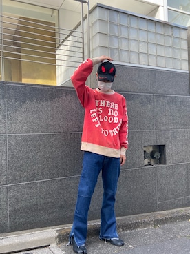 「ROYAL FLASH（ロイヤルフラッシュ）のアイテム（スウェット）」を使った、ゆうきさん（メンズ・174cm）の春コーディネート