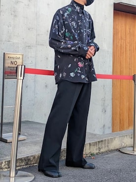 「LAD MUSICIAN（ラッドミュージシャン）のアイテム（スラックス）」を使った、ゆうきさん（メンズ・174cm）の冬コーディネート