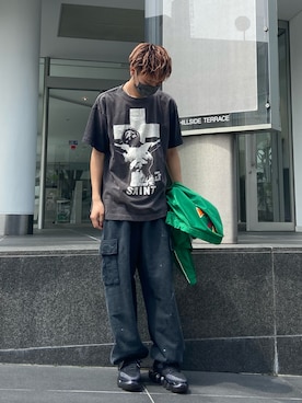 「ROYAL FLASH（ロイヤルフラッシュ）のアイテム（スニーカー）」を使った、ゆうきさん（メンズ・174cm）の春コーディネート