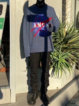 「JOHN LAWRENCE SULLIVAN（ジョンローレンスサリバン）のアイテム（パンツ）」を使った、ゆうきさん（メンズ・174cm）の秋コーディネート