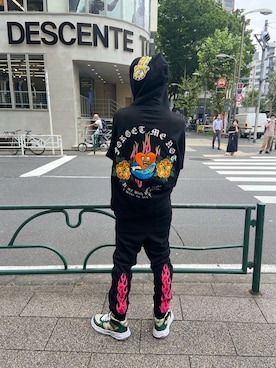 「ROYAL FLASH（ロイヤルフラッシュ）のアイテム（スウェットパンツ）」を使った、ゆうきさん（メンズ・174cm）の夏コーディネート