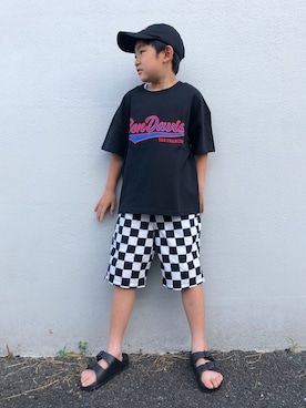 「BEN DAVIS（ベンデイビス）のアイテム」を使った、haru🌸さん（キッズ・127cm）の夏コーディネート