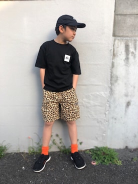 「CAMP7（キャンプセブン）のアイテム」を使った、haru🌸さん（キッズ・123cm）の春コーディネート