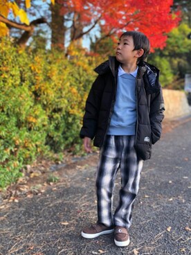 「CAMP7」｜「アイテム（スウェット）」を使った、haru🌸さん（キッズ・123cm）の秋コーディネート