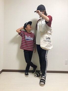 「Right-on（ライトオン）のアイテム（トップス）」を使った、haru🌸さん（キッズ・127cm）の夏コーディネート