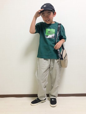 「CAMP7（キャンプセブン）のアイテム」を使った、haru🌸さん（キッズ・127cm）の春コーディネート