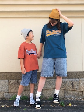 「BEN DAVIS（ベンデイビス）のアイテム」を使った、haru🌸さん（キッズ・127cm）の夏コーディネート