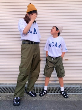 「Right-on（ライトオン）のアイテム（パンツ）」を使った、haru🌸さん（キッズ・127cm）の夏コーディネート