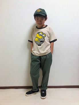 「Right-on（ライトオン）のアイテム（パンツ）」を使った、haru🌸さん（キッズ・127cm）の夏コーディネート