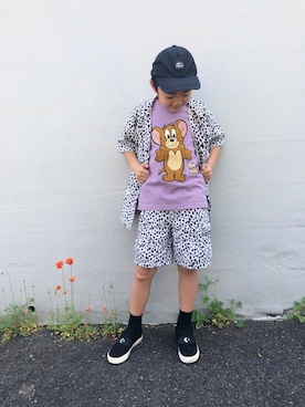 「CAMP7（キャンプセブン）のアイテム」を使った、haru🌸さん（キッズ・123cm）の春コーディネート
