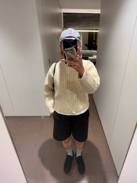 「EDWIN（エドウィン）のアイテム（帽子）」を使った、くるみさん（レディース・155cm）の秋コーディネート